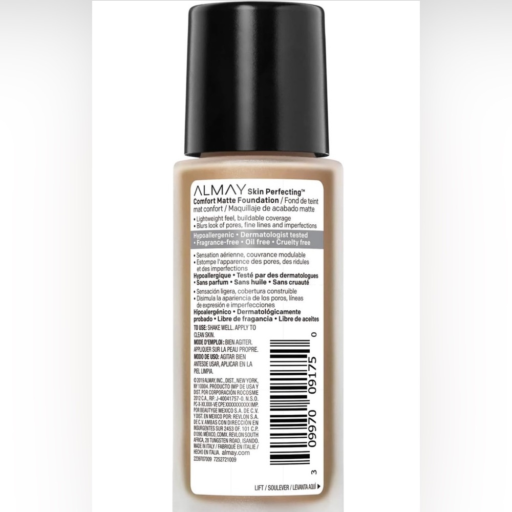 Almay Skin Perfecting Comfort Matte Foundation Color 180 Neutral Toasty … - Picture 2 of 5